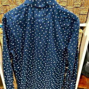 Banana Republic men’s dress shirt large, navy blue pattern shirt